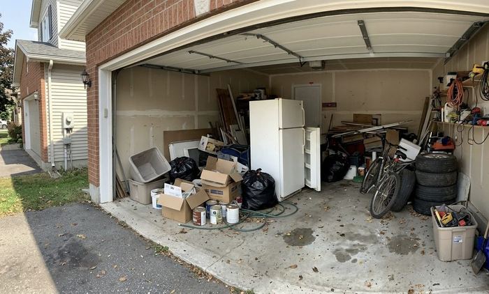 Full 2-car garage before